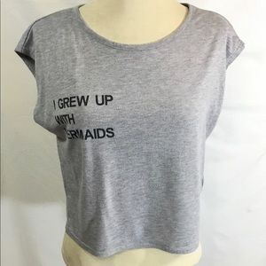 Divided H&M Gray Crop Top Junior